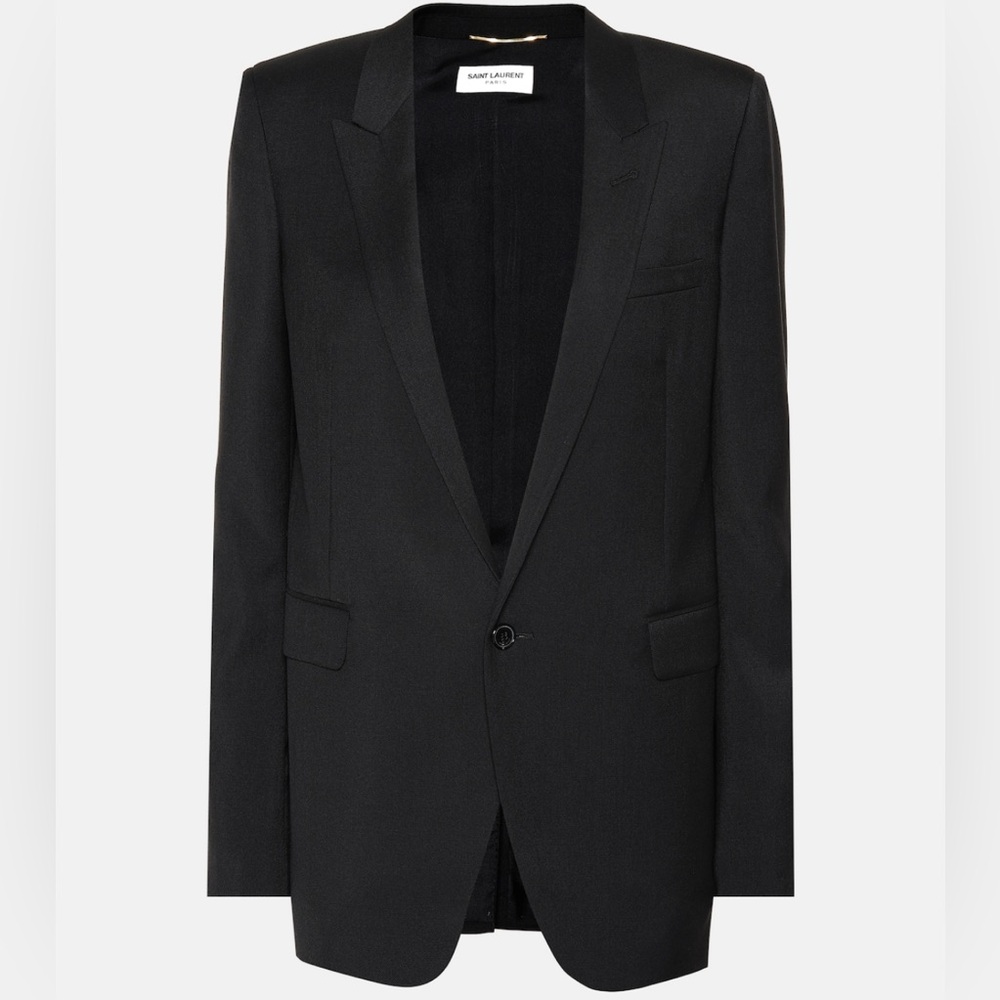 The Row Obine Oversized Blazer in Black Virgin Wool